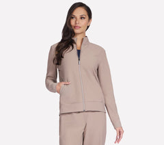 GO Luxe Rib Everyday Full Zip Jacket | Skechers