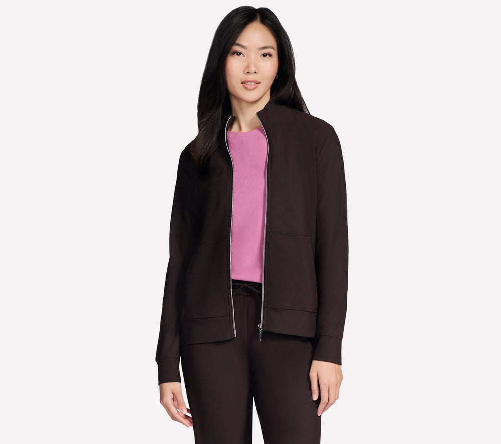 GO Luxe Rib Everyday Full Zip Jacket | Skechers
