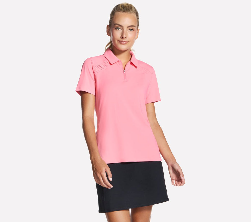 GO GOLF Short Sleeve Birdie Zip Front Polo | Skechers
