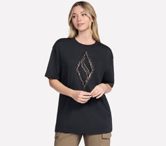 Gold Splatter Diamond Short Sleeve Tee | Skechers