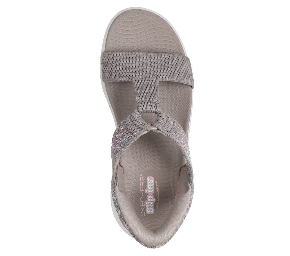 Slip-ins: GO WALK Massage Fit Sandal - Confetti Sky | Skechers