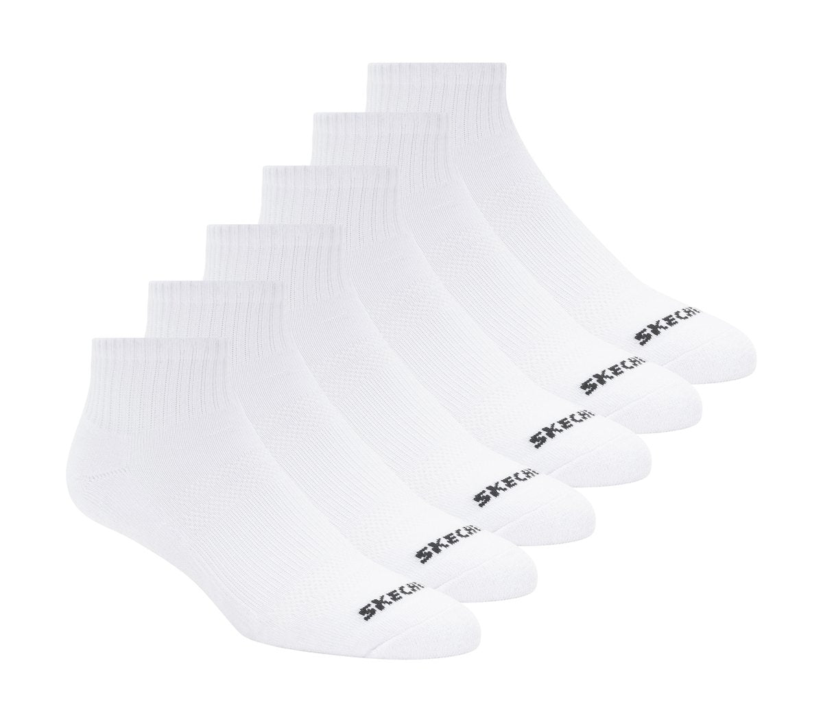 6 Pack Core Quarter Medium Socks | Skechers