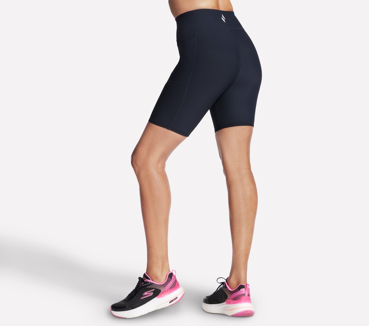 GO FLEX RIB High Waisted 8 Inch Bike Short | Skechers