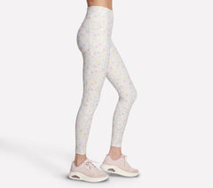 GO WALK Rib Floral Full Length High-Waisted Legging | Skechers