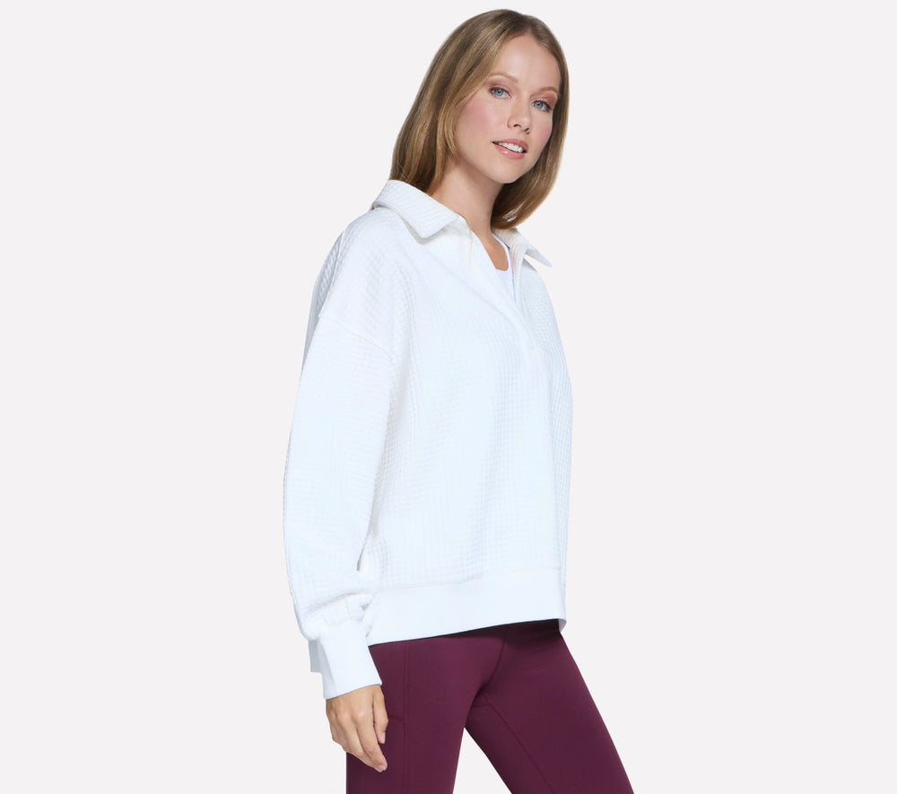 Downtown Cozy Fit Collared Long Sleeve | Skechers