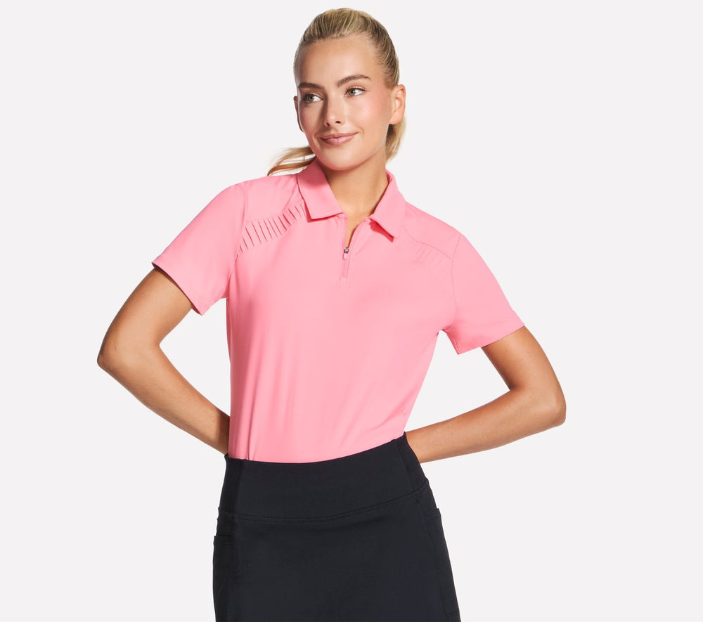 GO GOLF Short Sleeve Birdie Zip Front Polo | Skechers