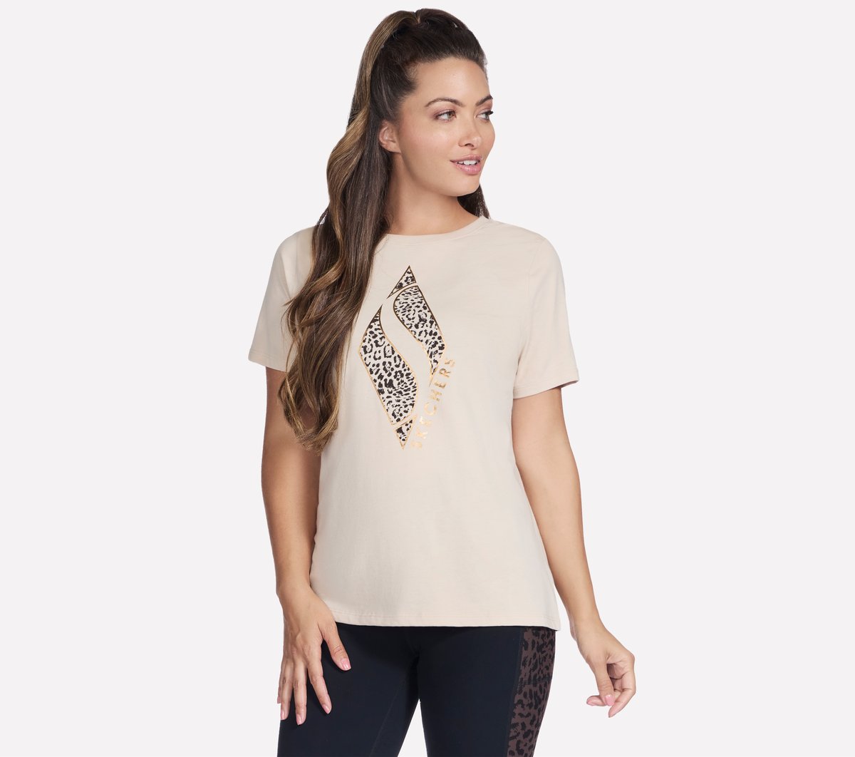 Diamond Cheetah Short Sleeve Tee | Skechers