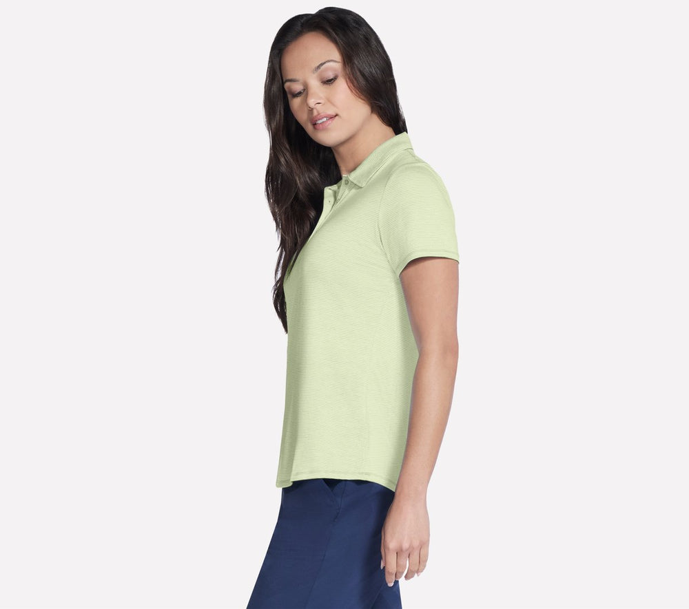 Short Sleeve On The Green Striped Polo | Skechers