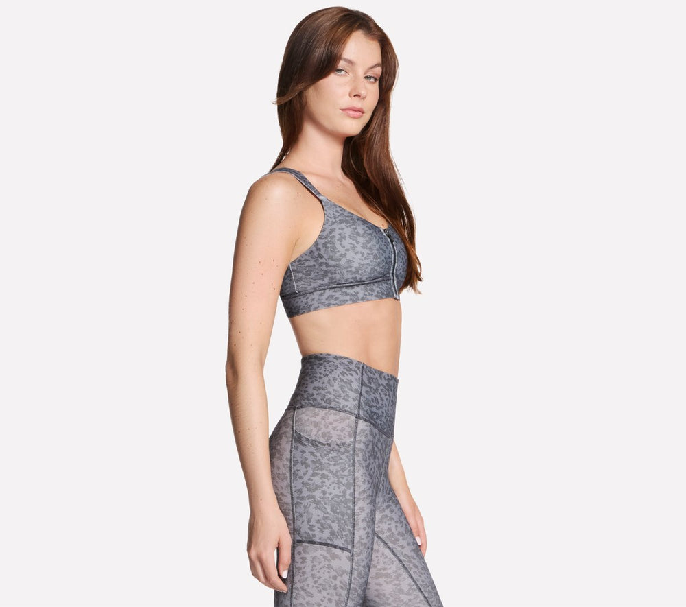 GO WALK Evolution Printed Zip Front Bra | Skechers