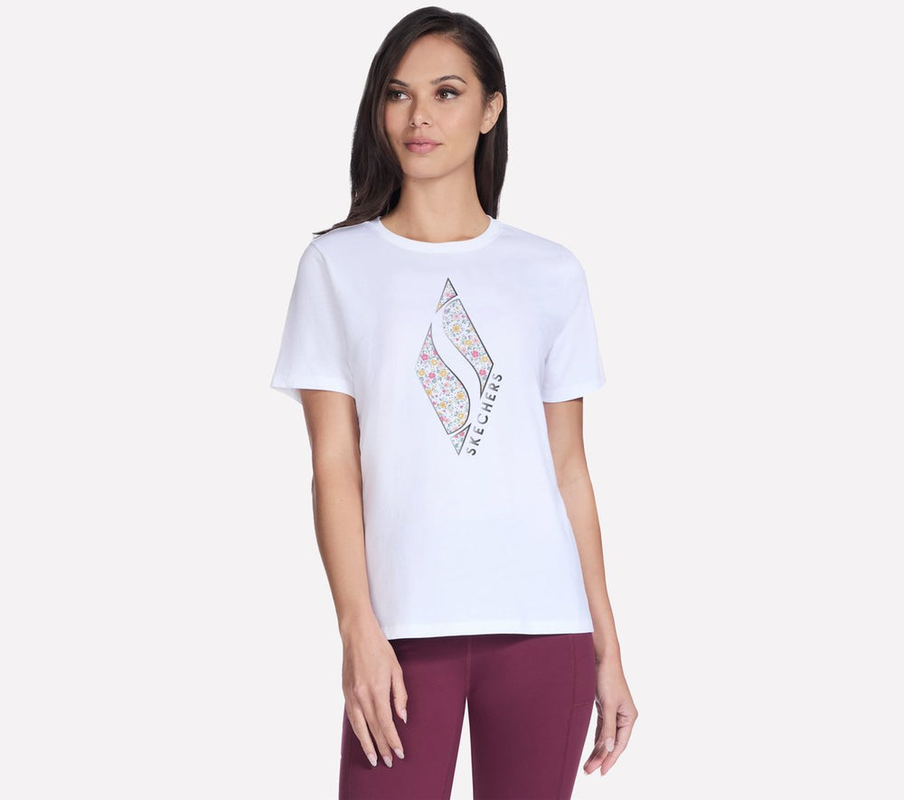 Floral Diamond Short Sleeve Tee | Skechers