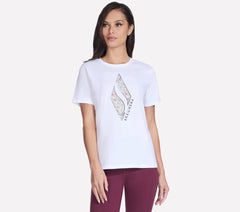 Floral Diamond Short Sleeve Tee | Skechers