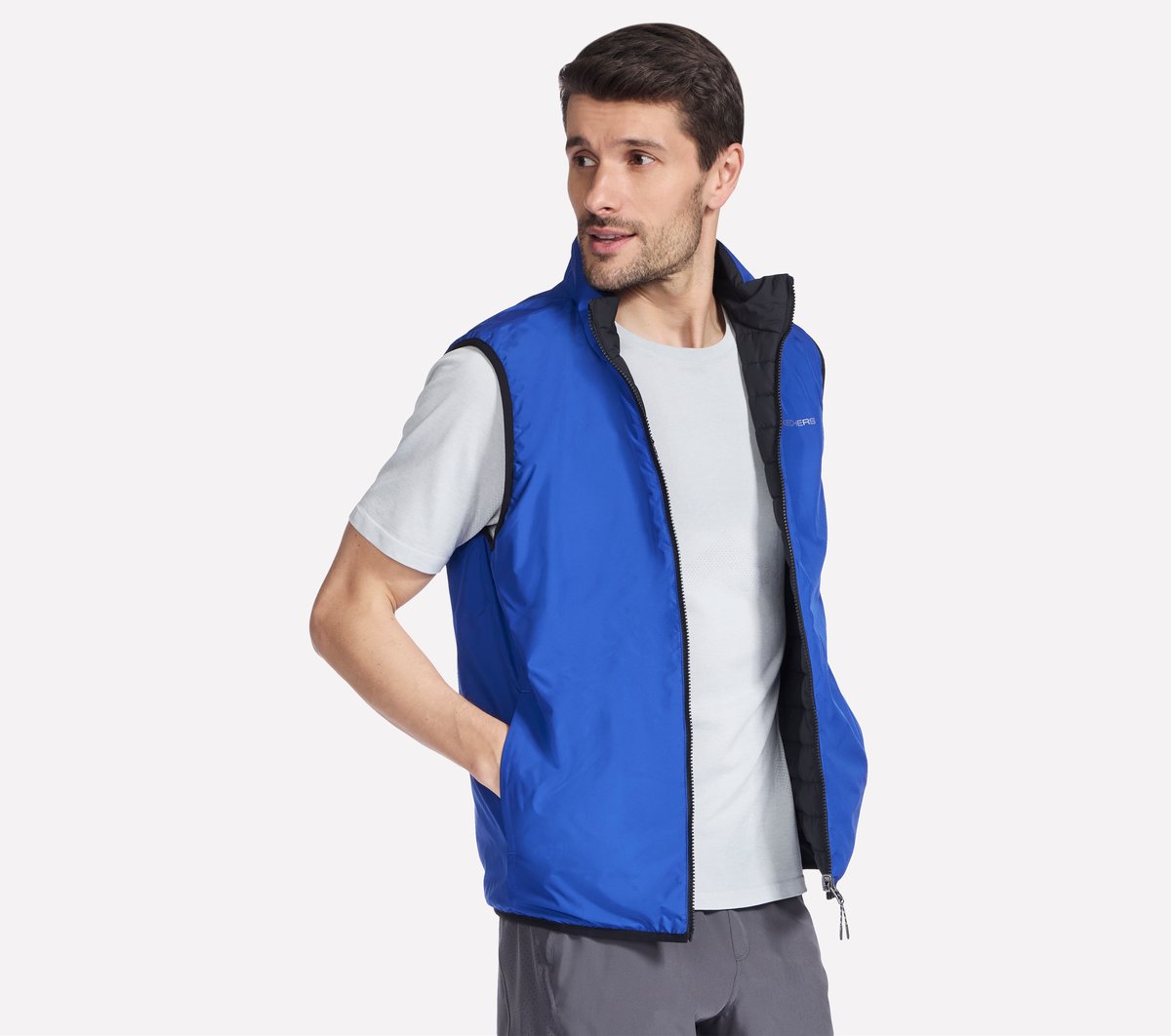GO SHIELD Cozy Fit Altitude Reversible Vest | Skechers