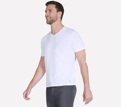 GO DRI Pima Short Sleeve V-Neck | Skechers