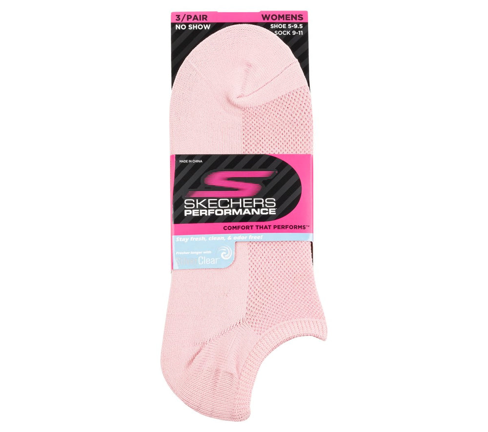 3 Pack No Show Stretch Socks | Skechers